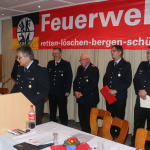 Brandabschnittsleiter Horst Holderith bei den Beförderungen